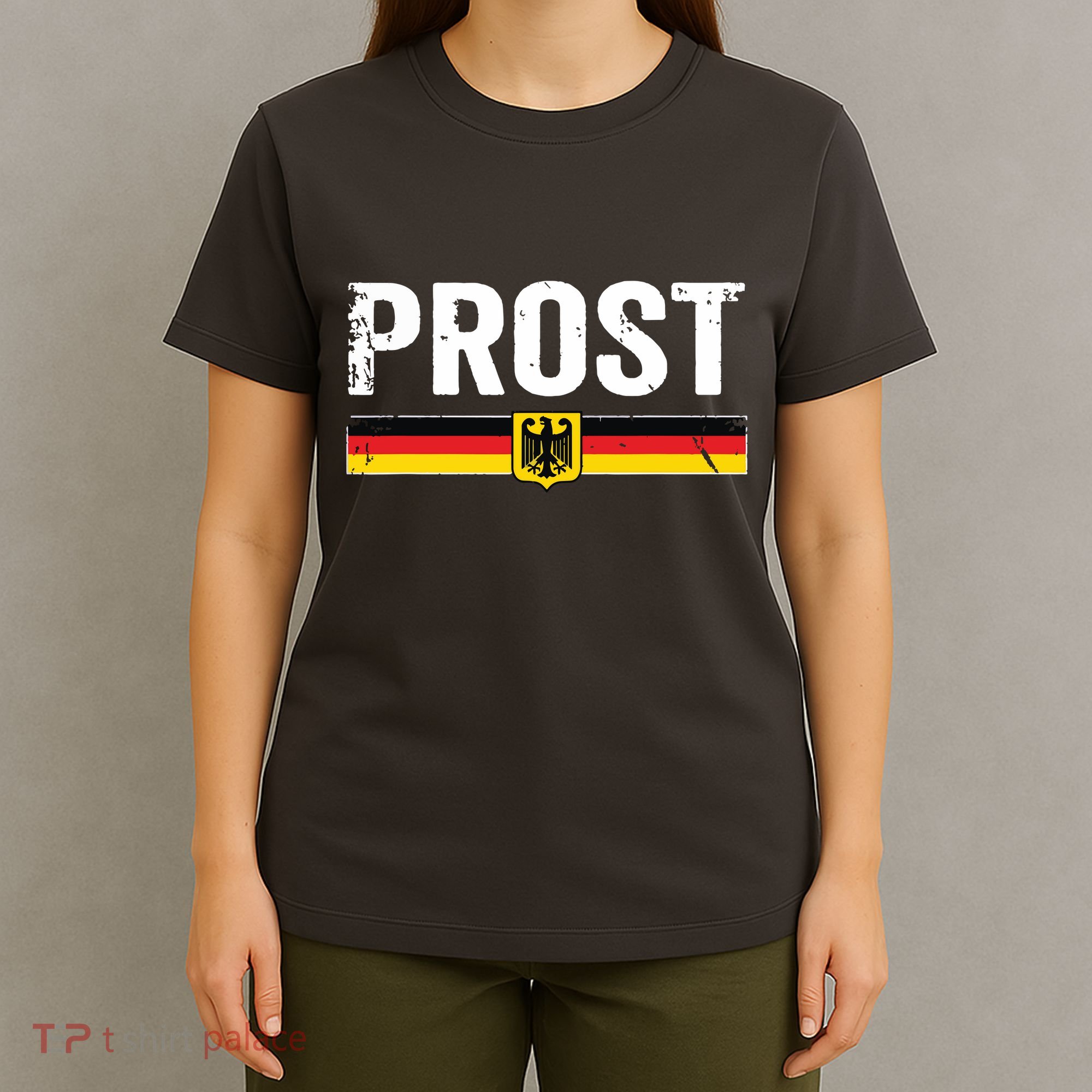 Retro Oktoberfest German Flag Prost T-Shirt