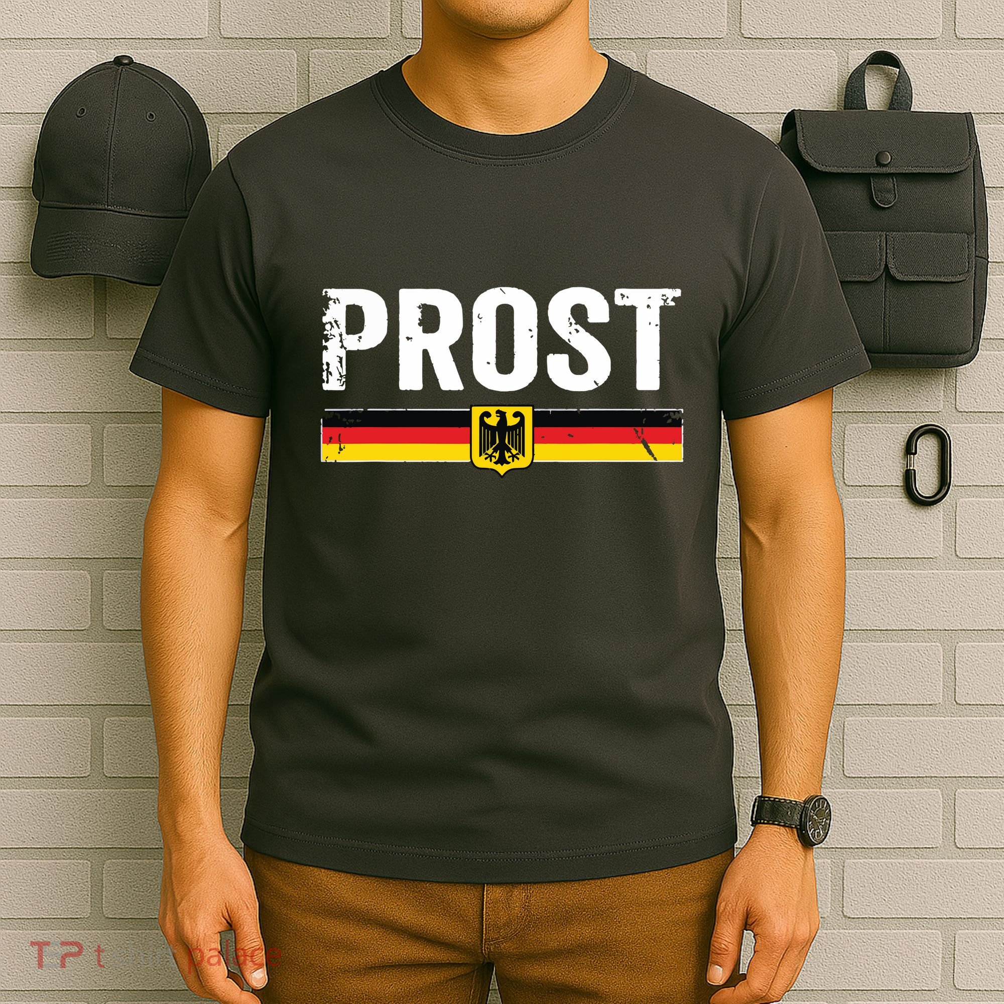 Retro Oktoberfest German Flag Prost T-Shirt