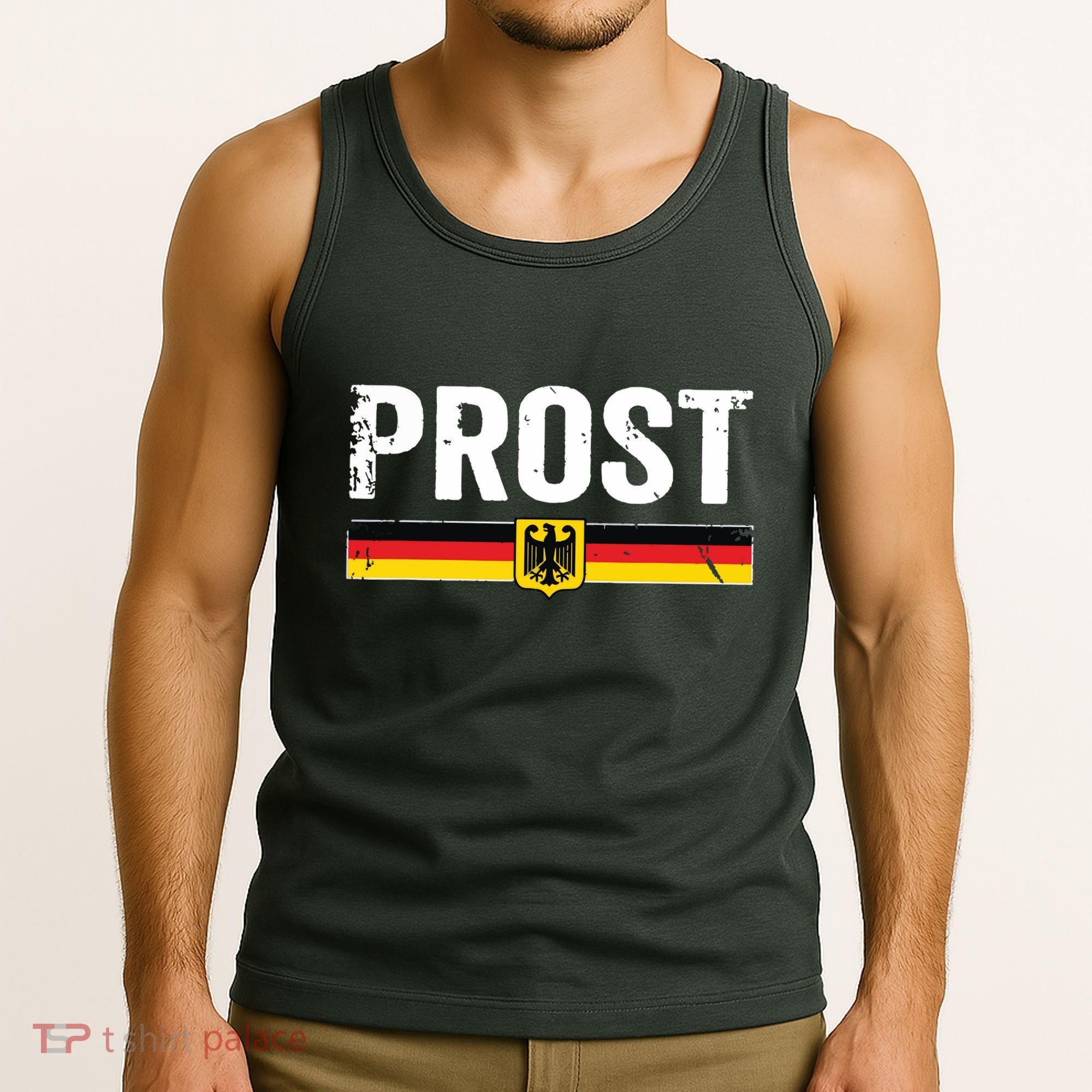 Retro Oktoberfest German Flag Prost Tank Top