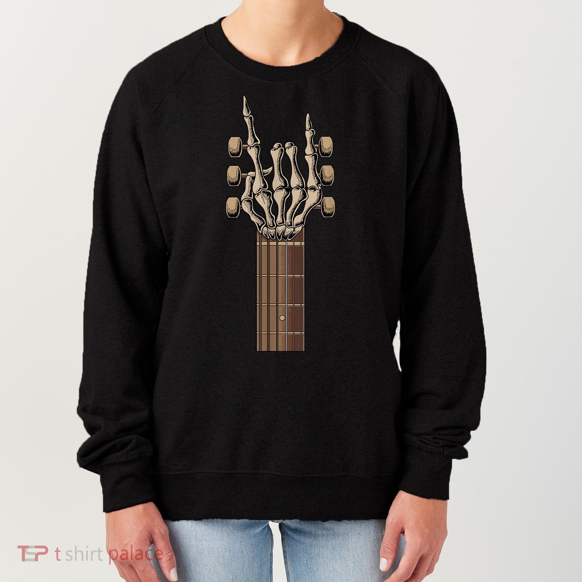 Rock On Guitar Rock & Roll Music Lover Halloween Costume Women's Sweatshirt