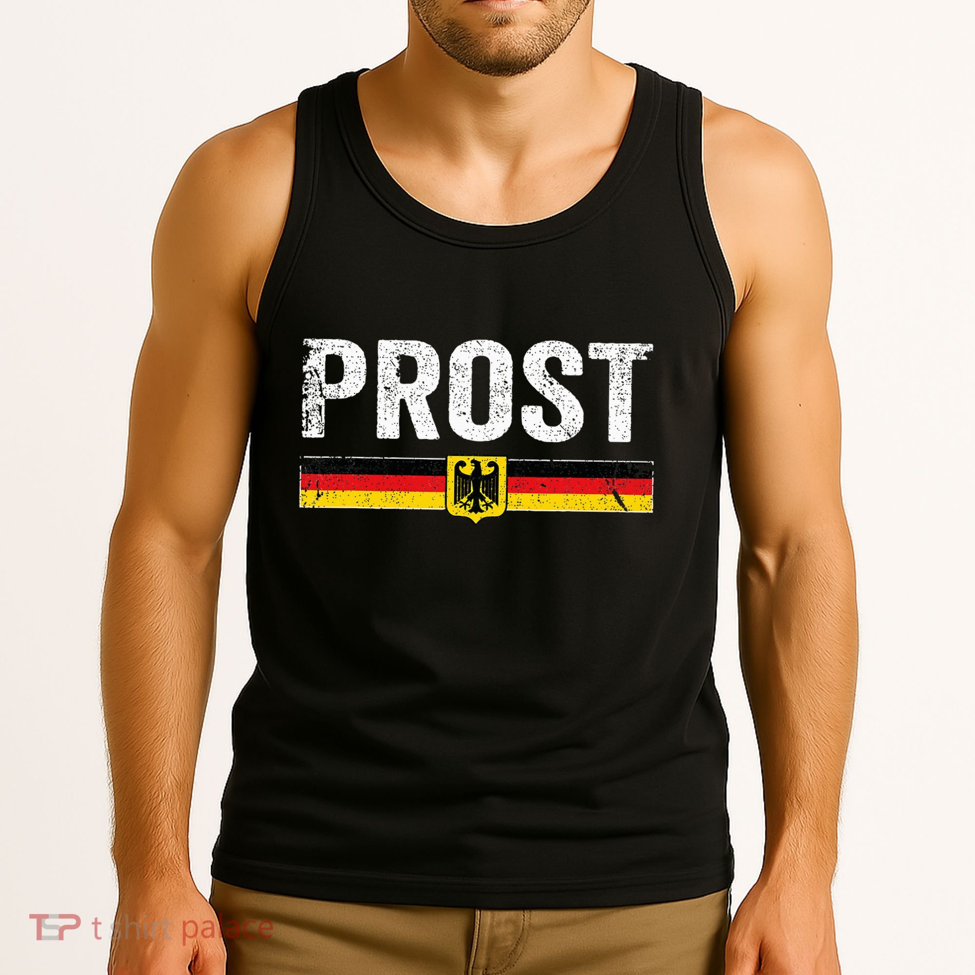 Retro Oktoberfest German Flag Prost Tank Top
