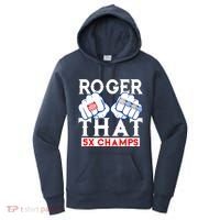 Roger That 5 Time World Champions Rings Women's Hoodie thumb 0