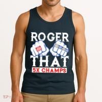 Roger That 5 Time World Champions Rings Tank Top thumb 3
