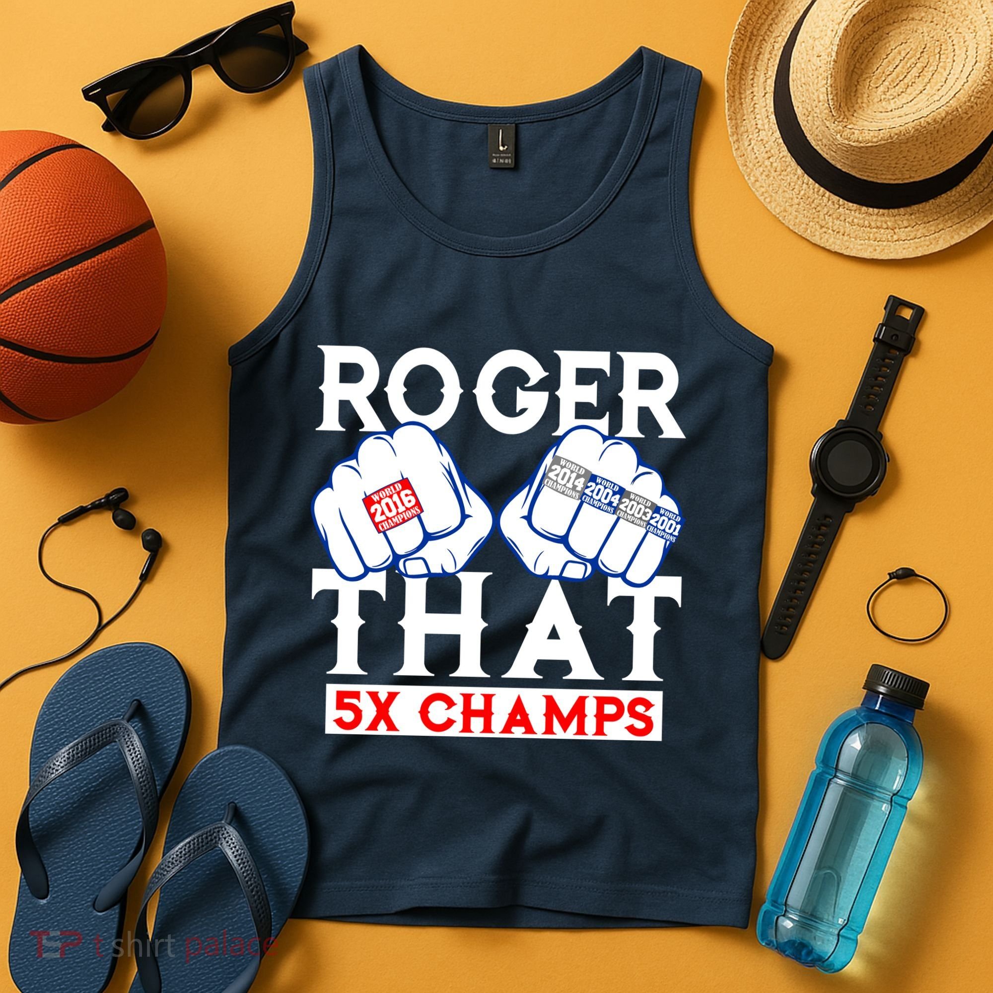 Roger That 5 Time World Champions Rings Tank Top