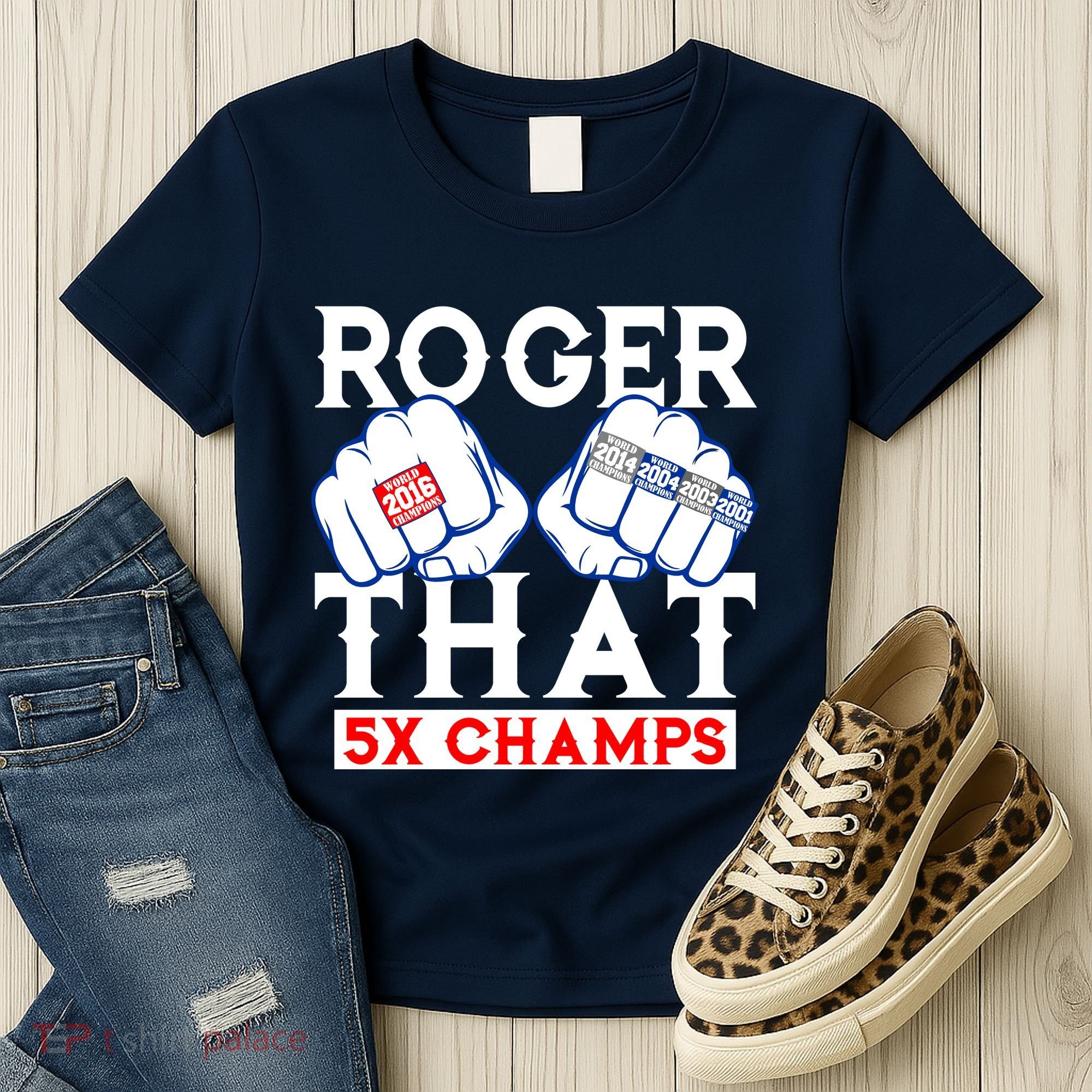 Roger That 5 Time World Champions Rings Women's T-Shirt
