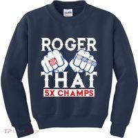 Roger That 5 Time World Champions Rings Kids Sweatshirt thumb 0