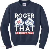 Roger That 5 Time World Champions Rings Kids Sweatshirt thumb 0