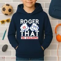 Roger That 5 Time World Champions Rings Kids Hoodie thumb 2