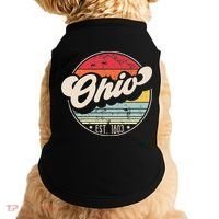 Retro Ohio Home State Oh Cool 70s Style Sunset Doggie Tank thumb 0