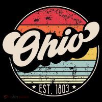 Retro Ohio Home State Oh Cool 70s Style Sunset Hoodie thumb 7