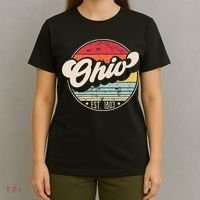 Retro Ohio Home State Oh Cool 70s Style Sunset T-Shirt thumb 4