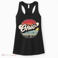 Retro Ohio Home State Oh Cool 70s Style Sunset Women's Tank Top thumb 0