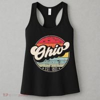 Retro Ohio Home State Oh Cool 70s Style Sunset Women's Tank Top thumb 3