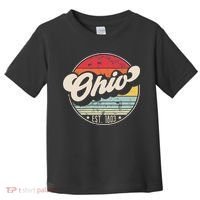Retro Ohio Home State Oh Cool 70s Style Sunset Toddler T-Shirt thumb 0