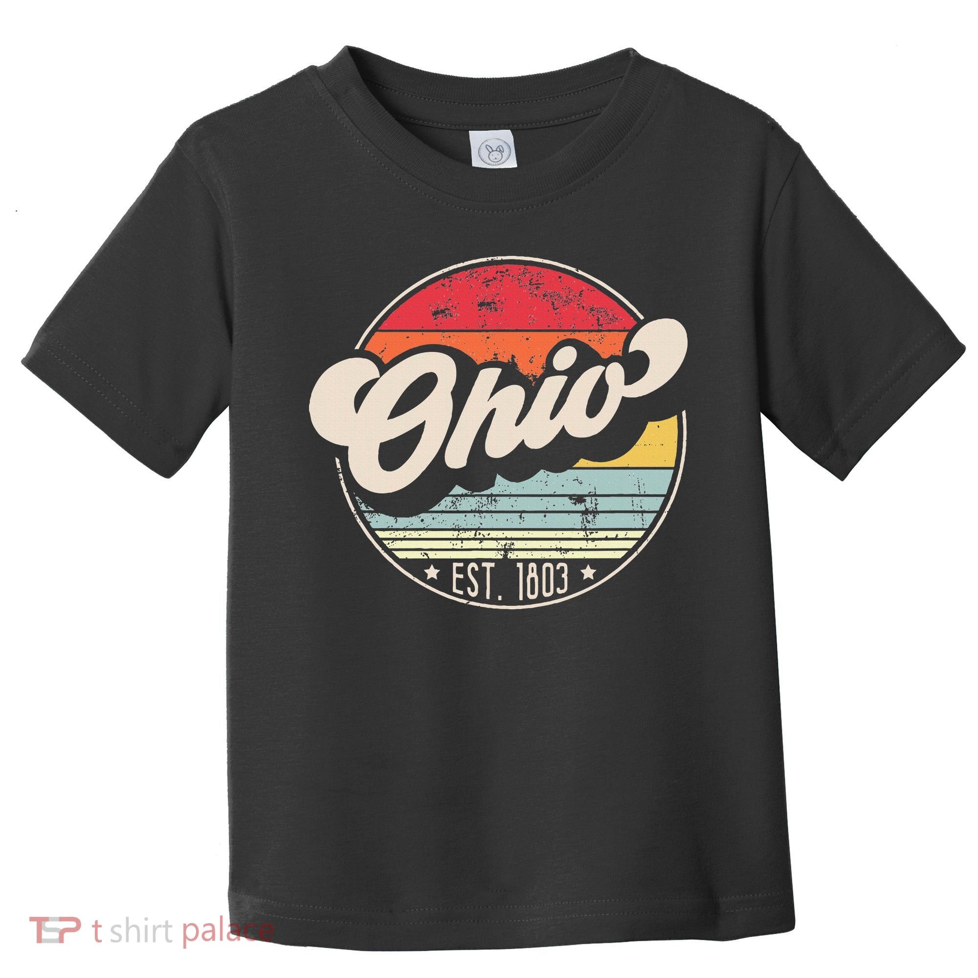 Retro Ohio Home State Oh Cool 70s Style Sunset Toddler T-Shirt