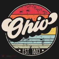 Retro Ohio Home State Oh Cool 70s Style Sunset Kids T-Shirt thumb 4