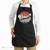 Retro Ohio Home State OH Cool 70s Style Sunset Apron thumb 2