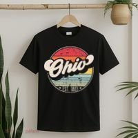 Retro Ohio Home State OH Cool 70s Style Sunset T-Shirt thumb 2