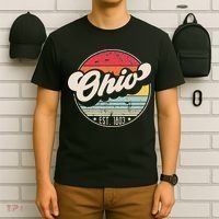 Retro Ohio Home State OH Cool 70s Style Sunset T-Shirt thumb 6