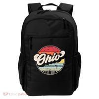 Retro Ohio Home State OH Cool 70s Style Sunset Backpack thumb 0