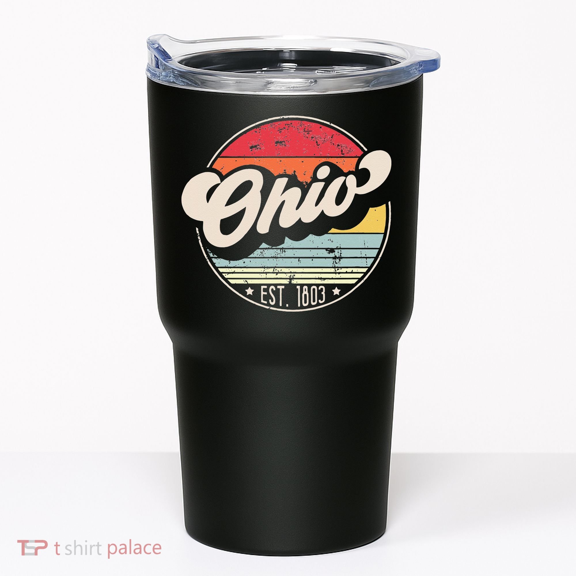 Retro Ohio Home State OH Cool 70s Style Sunset Tumbler