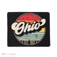 Retro Ohio Home State OH Cool 70s Style Sunset Mousepad thumb 0
