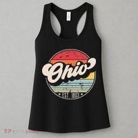 Retro Ohio Home State OH Cool 70s Style Sunset Women's Tank Top thumb 3