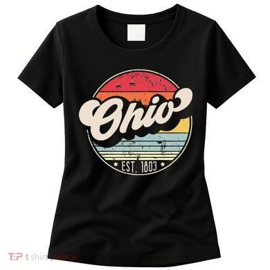 Retro Ohio Home State OH Cool 70s Style Sunset Women's T-Shirt