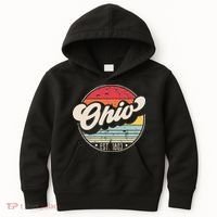 Retro Ohio Home State OH Cool 70s Style Sunset Kids Hoodie thumb 0