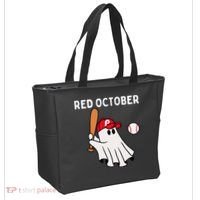 Red October Halloween Philadelphia Baseball Ghost Tote Bag thumb 2