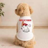 Red October Halloween Philadelphia Baseball Ghost Doggie Tank thumb 2