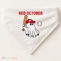 Red October Halloween Philadelphia Baseball Ghost USA-Made Doggie Bandana thumb 0