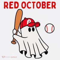 Red October Halloween Philadelphia Baseball Ghost Apron thumb 3