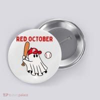 Red October Halloween Philadelphia Baseball Ghost Button thumb 0