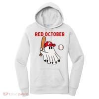 Red October Halloween Philadelphia Baseball Ghost Women's Hoodie thumb 0