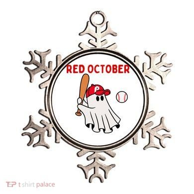Red October Halloween Philadelphia Baseball Ghost Ornament