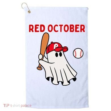 Red October Halloween Philadelphia Baseball Ghost Golf Towel