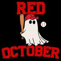 Red October Halloween Ghost Playing Baseball Coffee Mug thumb 5