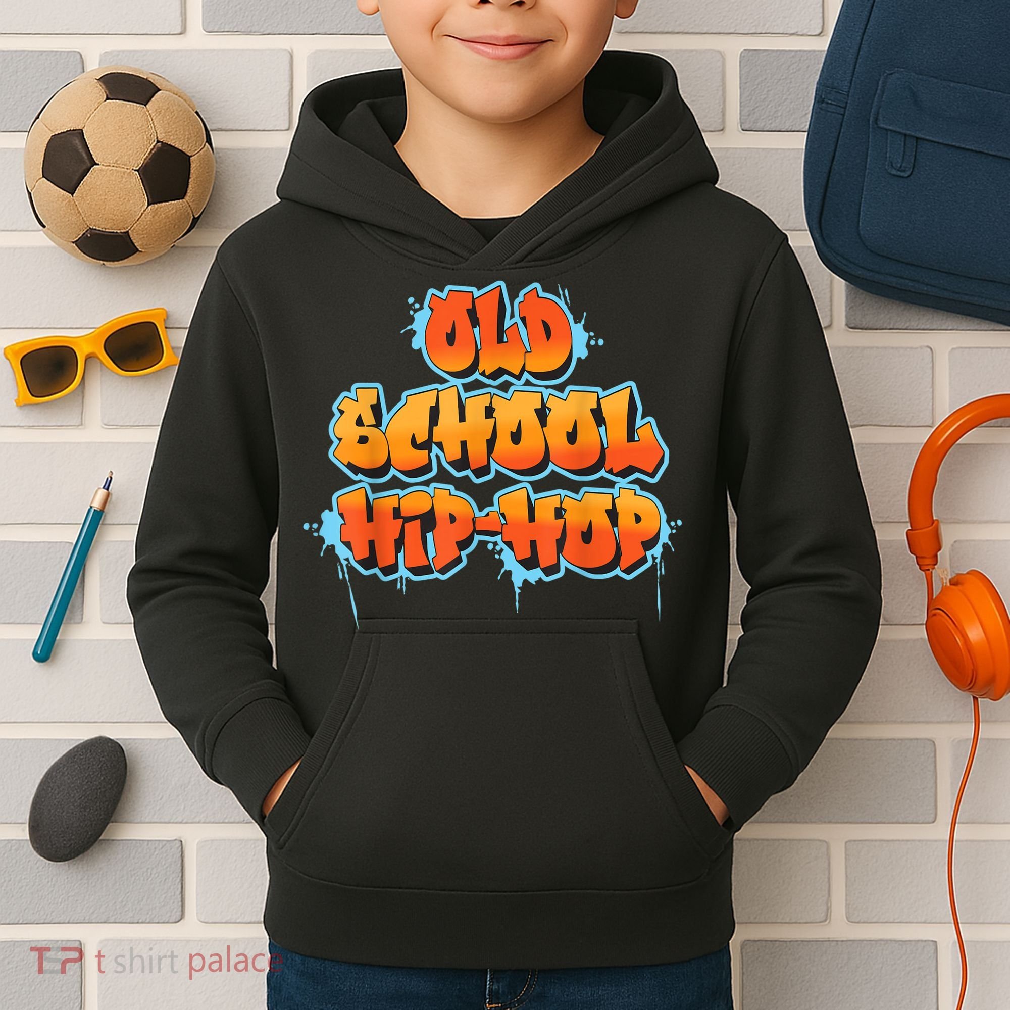 Retro Old Hip Hop Kids Hoodie