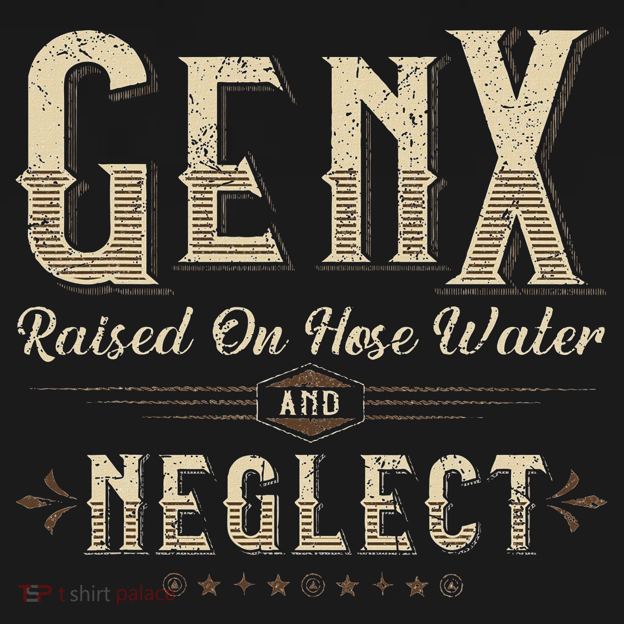 Raised On Hose Water And Neglect Vintage Gen X T-Shirt