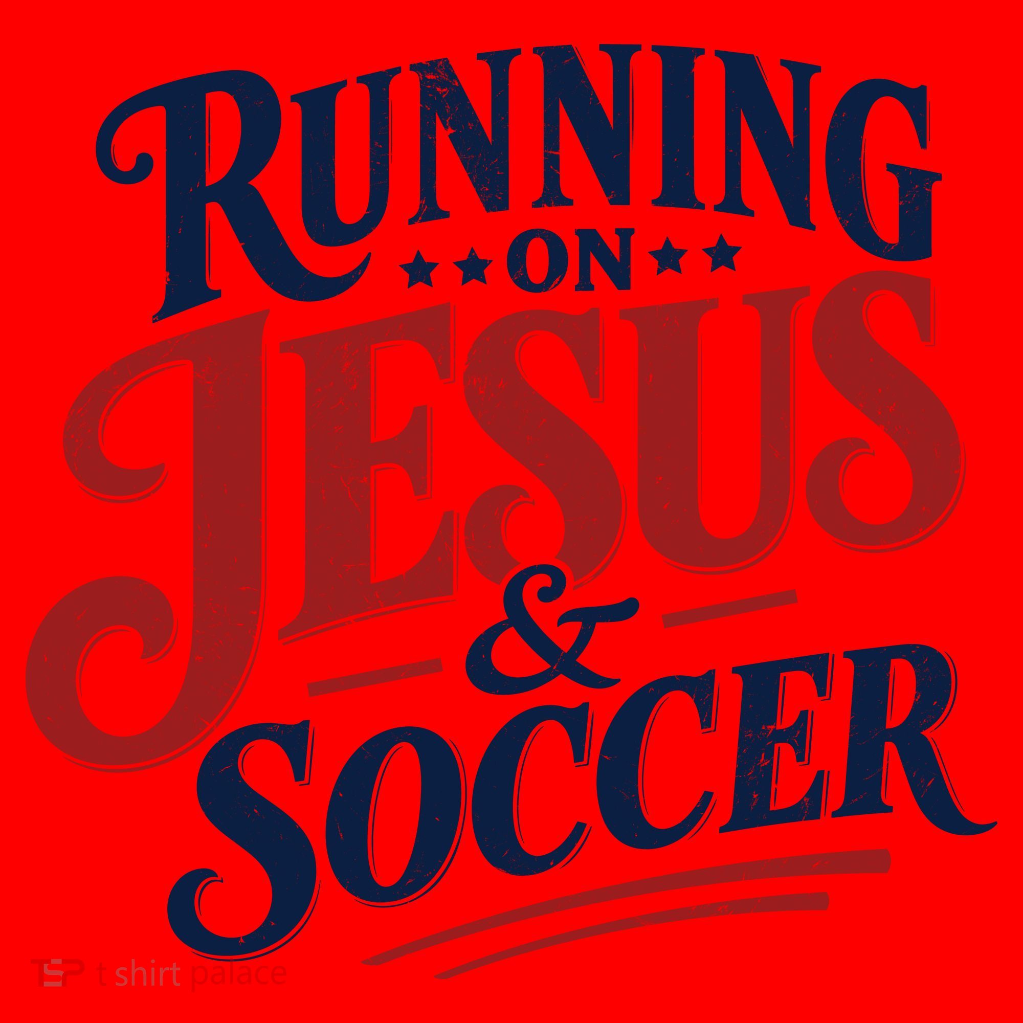 Running On Jesus And Soccer Santa Hat