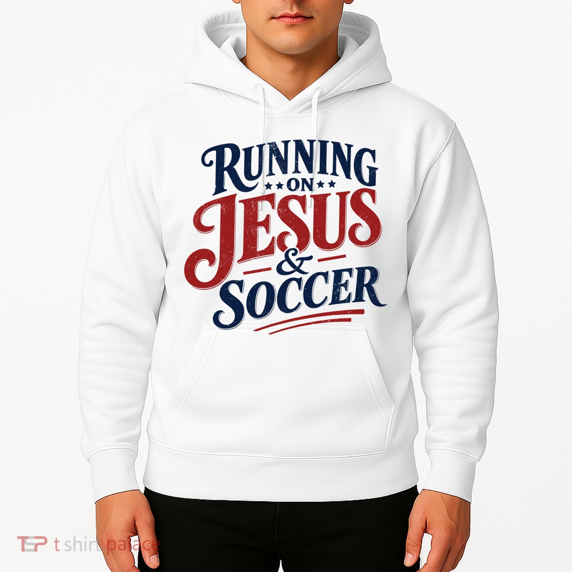 Running On Jesus And Soccer Hoodie