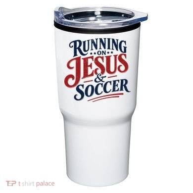 Running On Jesus And Soccer Tumbler