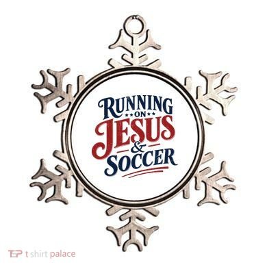 Running On Jesus And Soccer Ornament