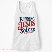 Running On Jesus And Soccer Women's Tank Top thumb 0
