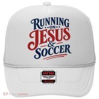 Running On Jesus And Soccer Hat thumb 0