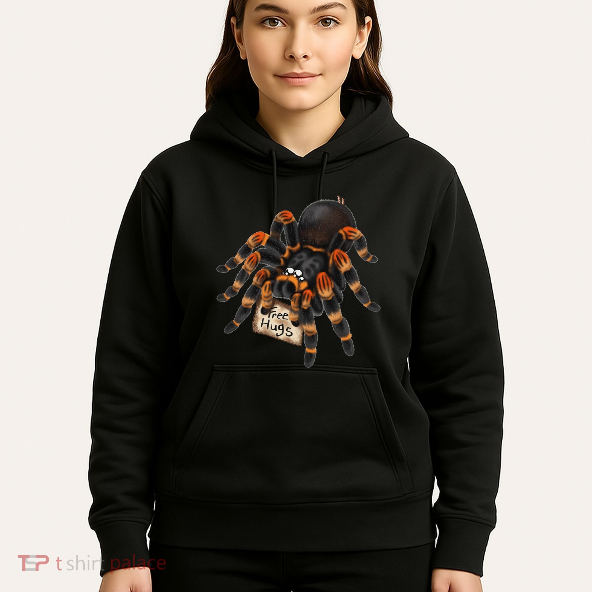 Red Orange Knee Tarantula Spider Hugs Hoodie