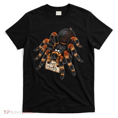 Red Orange Knee Tarantula Spider Hugs T-Shirt
