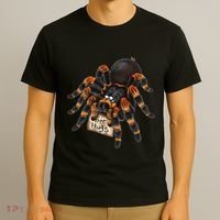 Red Orange Knee Tarantula Spider Hugs T-Shirt thumb 3