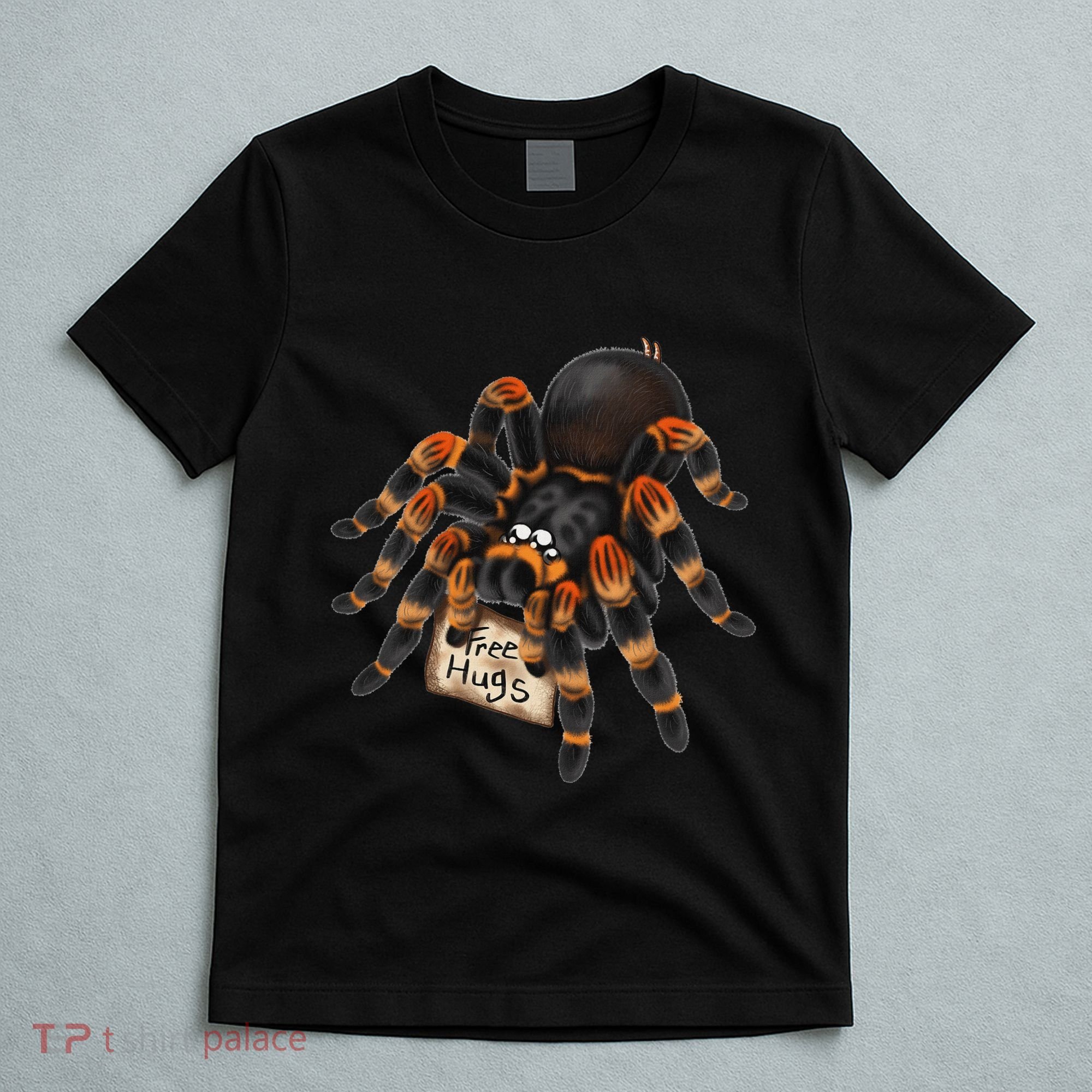 Red Orange Knee Tarantula Spider Hugs T-Shirt